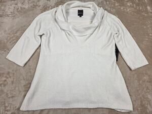 Coco Blanco White Cowl Neck Sweater